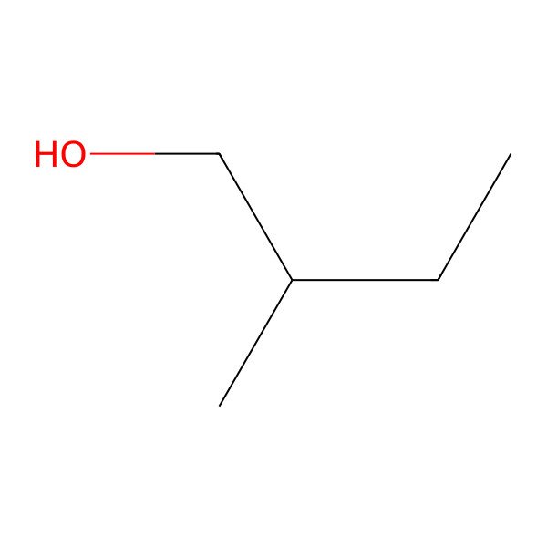 molecular structure for 2 methyl-1 butanol