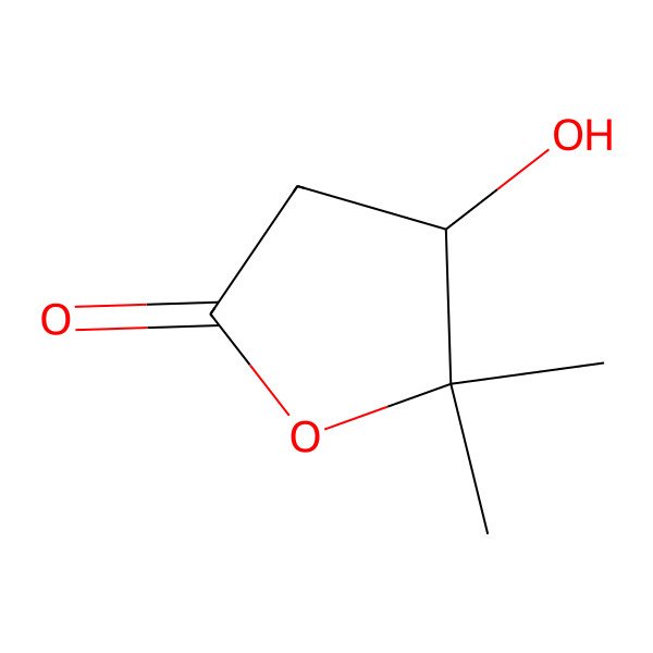 2D Structure of (4R)-4-hydroxy-5,5-dimethyloxolan-2-one