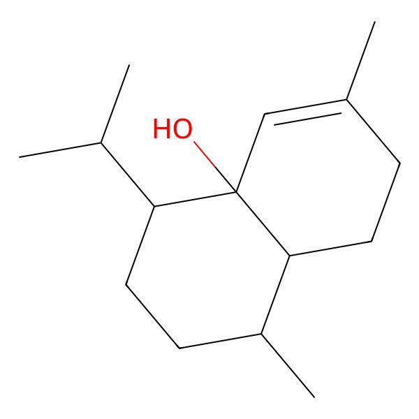2D Structure of (1S,4R,4aS,8aS)-1,6-dimethyl-4-propan-2-yl-2,3,4,7,8,8a-hexahydro-1H-naphthalen-4a-ol