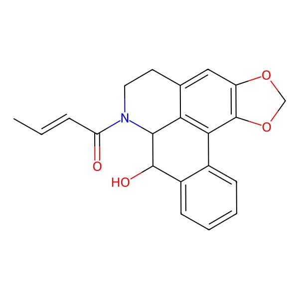 2D Structure of (+)-(6aR,7R,E)-N-(2-Butenoyl)norushinsunine
