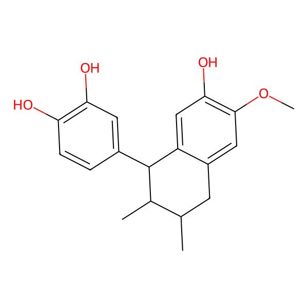2D Structure of (+)-(7'S,8S,8'S)-3',4,4'-trihydroxy-5-methoxy-2,7'-cyclolignan