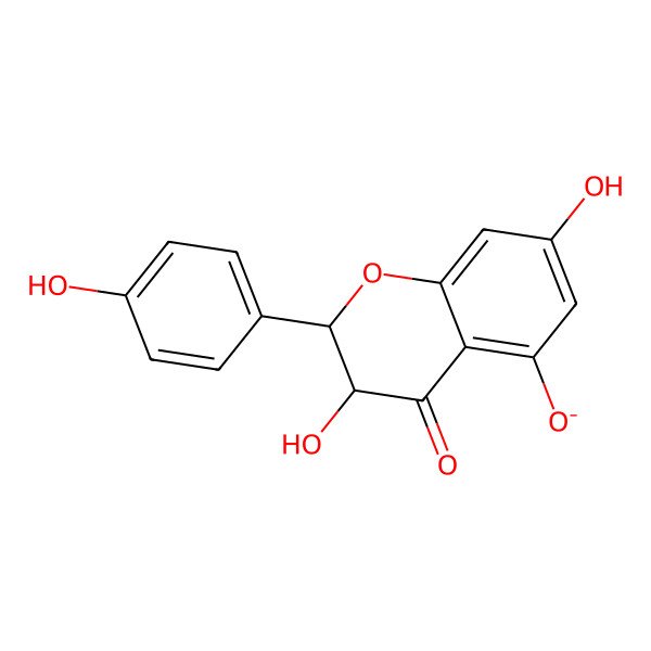 2D Structure of (+)-Dihydrokaempferol 7-oxoanion