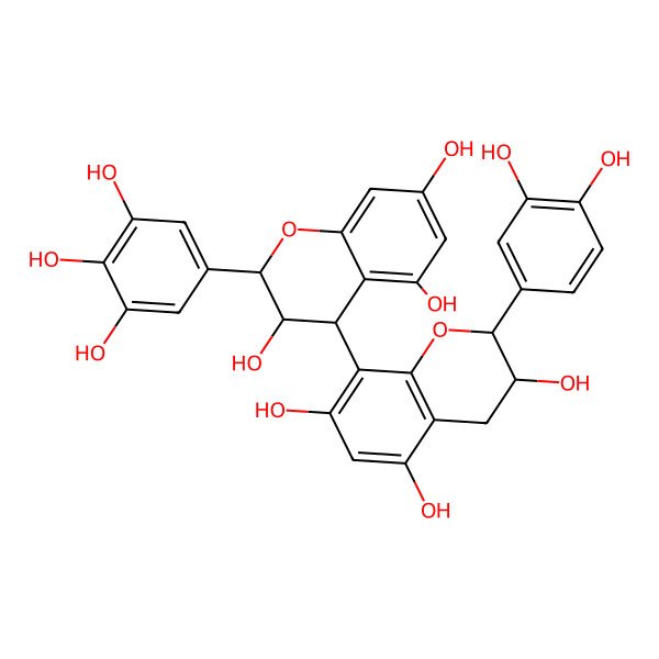 2D Structure of (+)-Gallocatechin-(4alpha->8)-(+)-catechin 2D Structure of (+)-Gallocatechin-(4alpha->8)-(+)-catechin