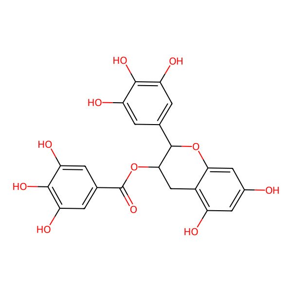 2D Structure of (-)-Gallocatechin gallate