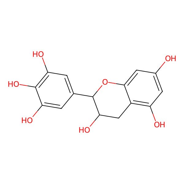 2D Structure of (-)-Gallocatechin