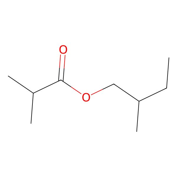 2D Structure of (+)-Isobutyric acid (S)-2-methylbutyl ester