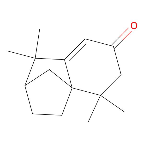 2D Structure of (1S,8R)-2,2,7,7-tetramethyltricyclo[6.2.1.01,6]undec-5-en-4-one