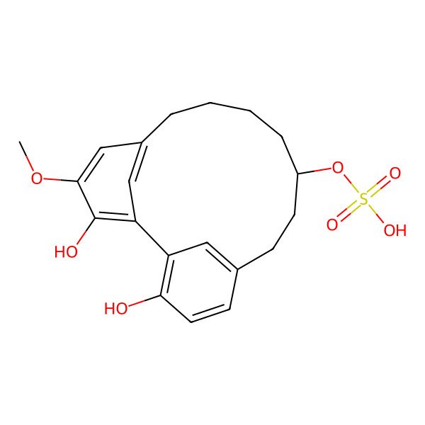 2D Structure of (+)-Juglanin B 11-Sulfate