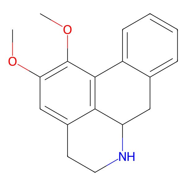 2D Structure of (-)-N-nornuciferine