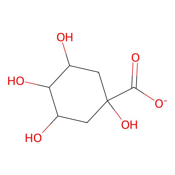 2D Structure of (-)-Quinate