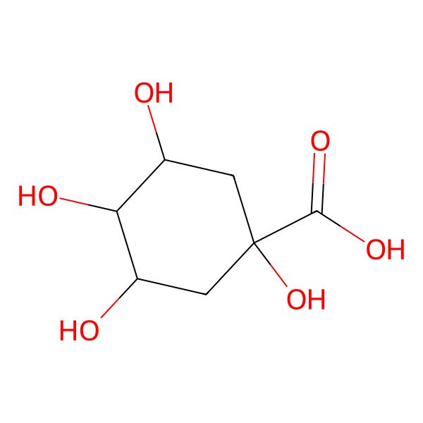 2D Structure of (+)-Quinic acid