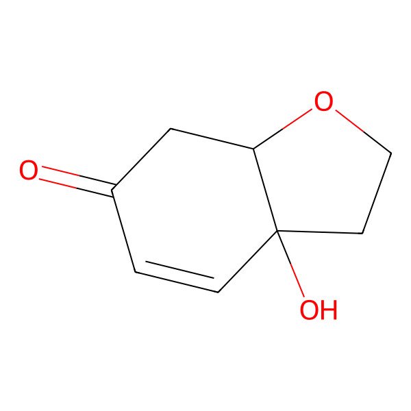 2D Structure of (3AS,7AS)-3A-Hydroxy-2,3,7,7A-tetrahydro-1-benzofuran-6-one 2D Structure of (3AS,7AS)-3A-Hydroxy-2,3,7,7A-tetrahydro-1-benzofuran-6-one