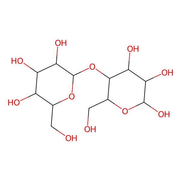 2D Structure of (3S,4R,6S)-2-(hydroxymethyl)-6-[(3S,4S,6R)-2-(hydroxymethyl)-4,5,6-tris(oxidanyl)oxan-3-yl]oxy-oxane-3,4,5-triol