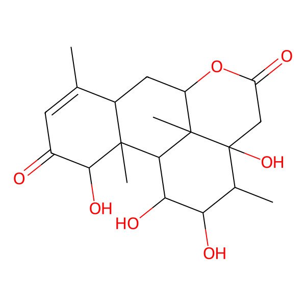 2D Structure of (1R,2S,3S,7S,9R,13R,14S,15S,16R,17S)-3,13,15,16-tetrahydroxy-2,6,14,17-tetramethyl-10-oxatetracyclo[7.7.1.02,7.013,17]heptadec-5-ene-4,11-dione