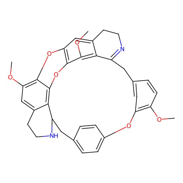 2D Structure of 2,13,27-Trimethoxy-15,29,31-trioxa-7,22-diazaoctacyclo[19.9.3.216,19.14,30.110,14.03,8.025,33.028,32]heptatriaconta-1(30),2,4(34),7,10(37),11,13,16,18,25,27,32,35-tridecaene