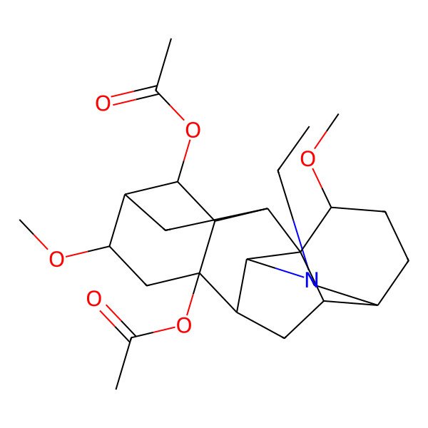 2D Structure of [(6S,8S,13R)-8-acetyloxy-11-ethyl-6,16-dimethoxy-11-azahexacyclo[7.7.2.12,5.01,10.03,8.013,17]nonadecan-4-yl] acetate
