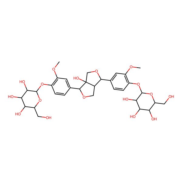 2D Structure of 8-Hydroxypinoresinol diglucoside