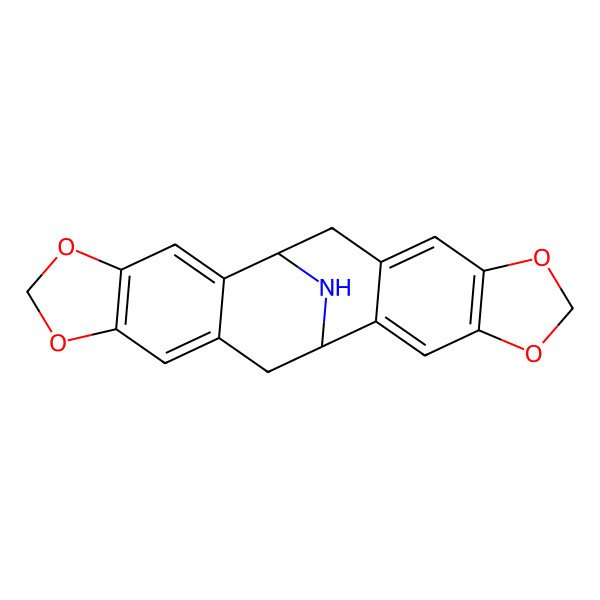 2D Structure of (1S,12S)-5,7,16,18-tetraoxa-23-azahexacyclo[10.10.1.02,10.04,8.013,21.015,19]tricosa-2,4(8),9,13,15(19),20-hexaene