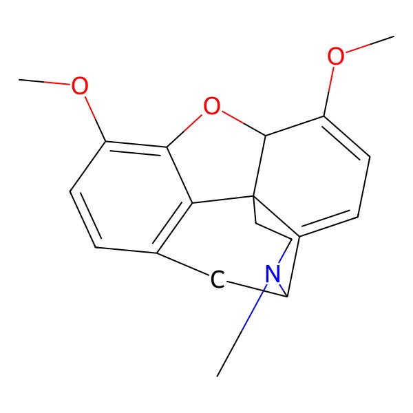 2D Structure of (4S,7aR,12bS)-7,9-dimethoxy-3-methyl-2,4,7a,13-tetrahydro-1H-4,12-methanobenzofuro[3,2-e]isoquinoline
