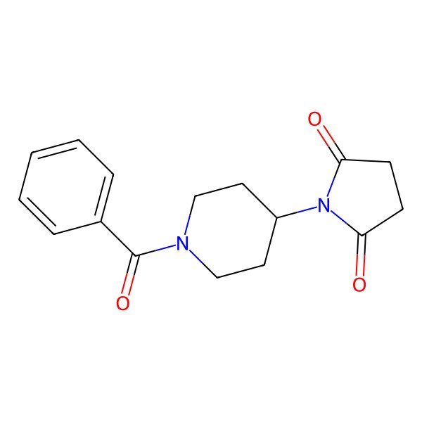 2D Structure of 1-(1-Benzoylpiperidin-4-yl)pyrrolidine-2,5-dione