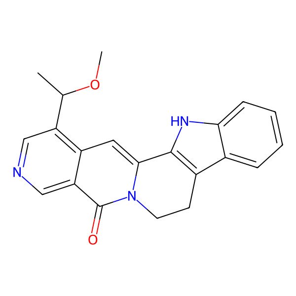 2D Structure of 1-(1-Methoxyethyl)-8,13-dihydroindolo[2',3':3,4]pyrido[1,2-b][2,7]naphthyridine-5(7H)-one