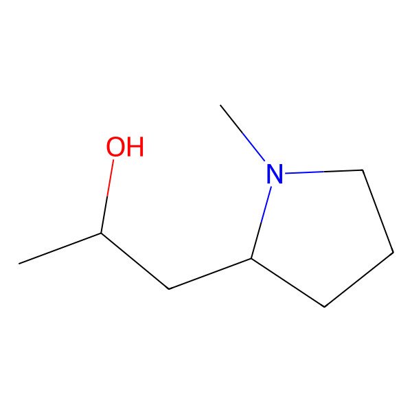 2D Structure of 1-(1-Methylpyrrolidin-2-yl)propan-2-ol 2D Structure of 1-(1-Methylpyrrolidin-2-yl)propan-2-ol