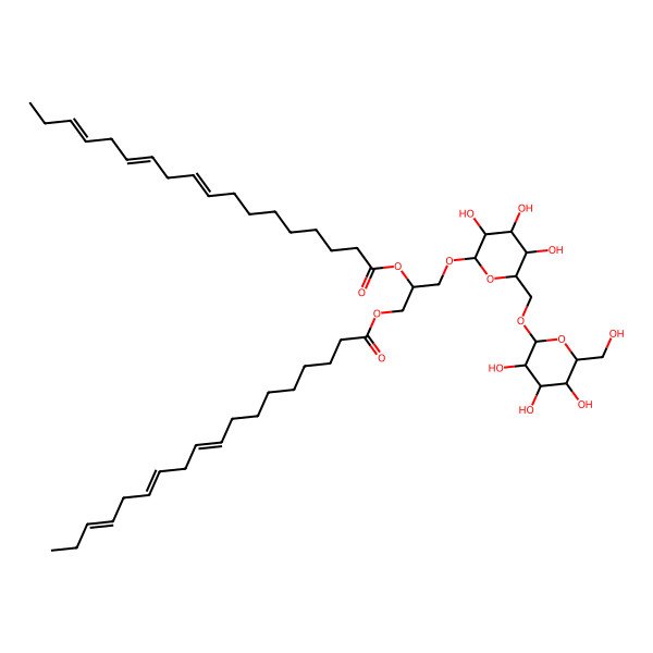 2D Structure of 1-18:3-2-18:3-Digalactosyldiacylglycerol