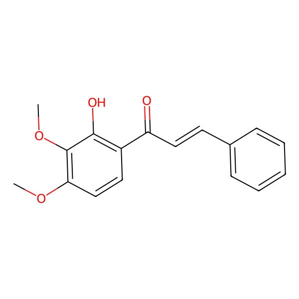 2D Structure of 1-(2-Hydroxy-3,4-dimethoxyphenyl)-3-phenylprop-2-en-1-one