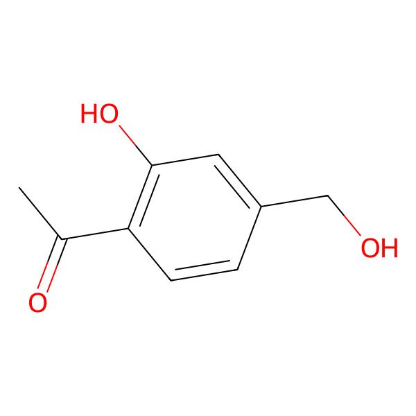 2D Structure of 1-[2-Hydroxy-4-(hydroxymethyl)phenyl]ethanone