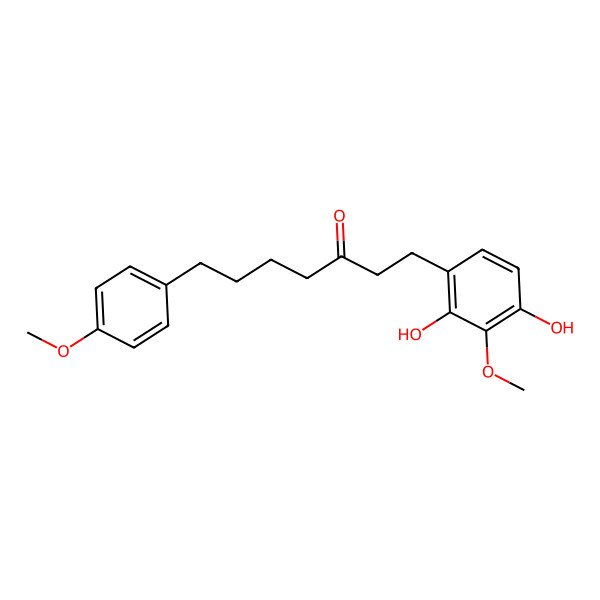 2D Structure of 1-(2,4-Dihydroxy-3-methoxyphenyl)-7-(4-methoxyphenyl)heptan-3-one