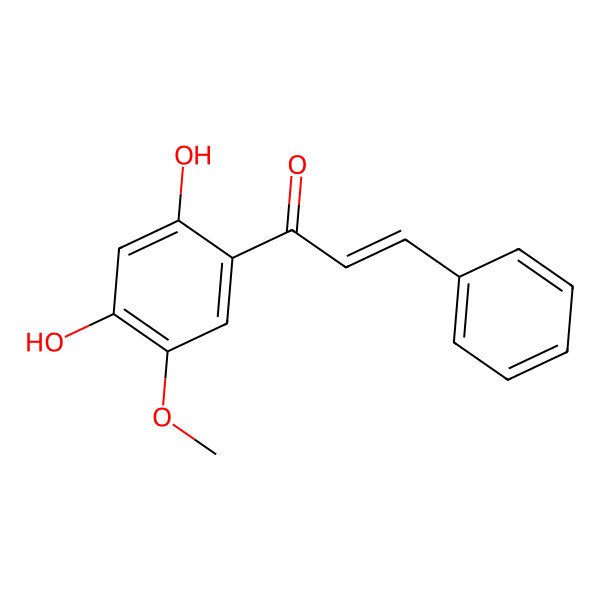 2D Structure of 1-(2,4-Dihydroxy-5-methoxyphenyl)-3-phenylprop-2-en-1-one