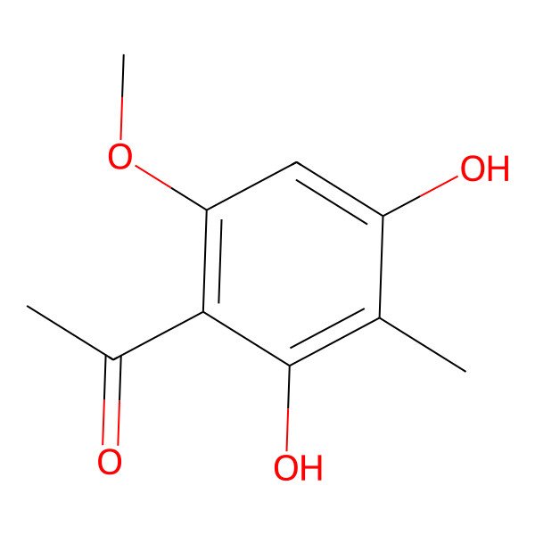 2D Structure of 1-(2,4-Dihydroxy-6-methoxy-3-methylphenyl)ethanone