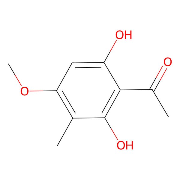 2D Structure of 1-(2,6-Dihydroxy-4-methoxy-3-methylphenyl)ethanone