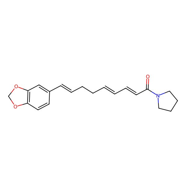 2D Structure of 1-[(2E,4E,8E)-9-(3,4-methylenedioxyphenyl)-2,4,8-nonatrienoyl]pyrrolidine