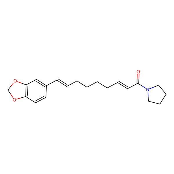 2D Structure of 1-[(2E,8E)-9-(3,4-methylenedioxyphenyl)-2,8-nonadienoyl]pyrrolidine