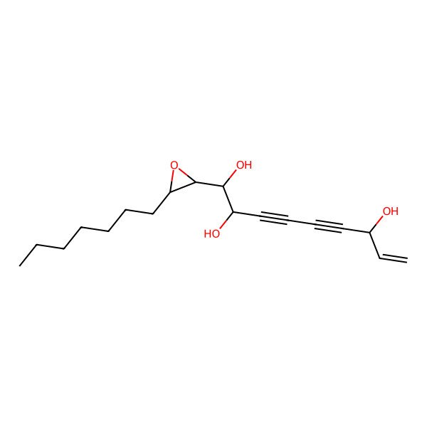 2D Structure of 1-(3-Heptyloxiran-2-yl)non-8-en-3,5-diyne-1,2,7-triol