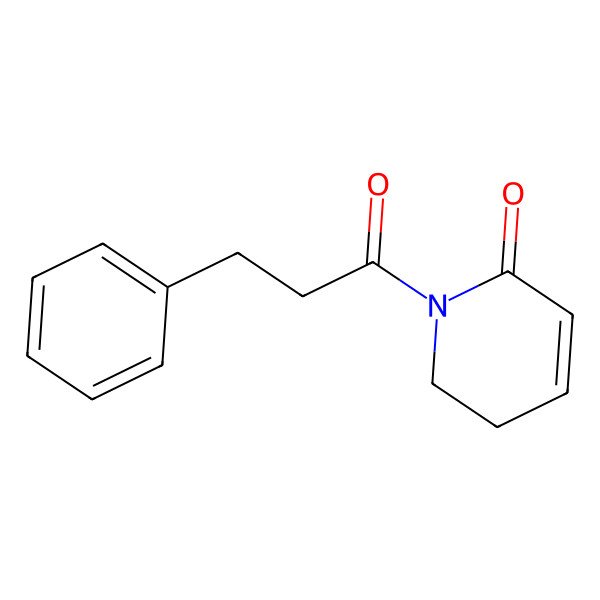 2D Structure of 1-(3-phenylpropanoyl)-5,6-dihydropyridin-2(1H)-one