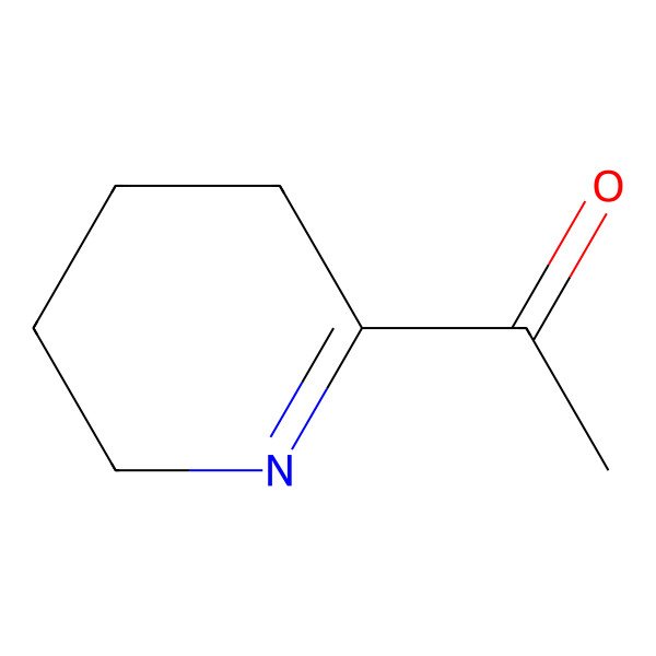 2D Structure of 6-Acetyl-2,3,4,5-tetrahydropyridine