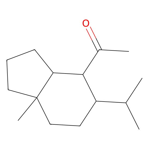 2D Structure of 1-[(3aS,4S,5S,7aR)-Octahydro-7a-methyl-5-(1-methylethyl)-1H-inden-4-yl]ethanone