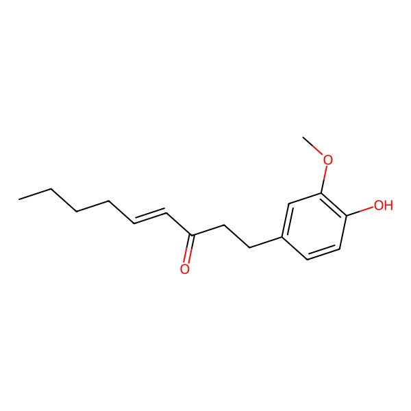 2D Structure of 1-(4-Hydroxy-3-methoxyphenyl)-4-nonen-3-one