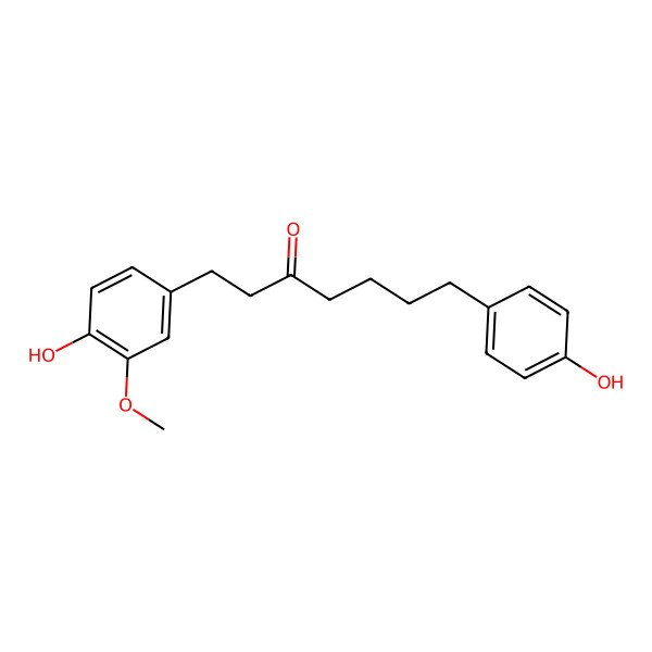 2D Structure of 1-(4-Hydroxy-3-Methoxyphenyl)-7-(4-Hydroxyphenyl)Heptan-3-One