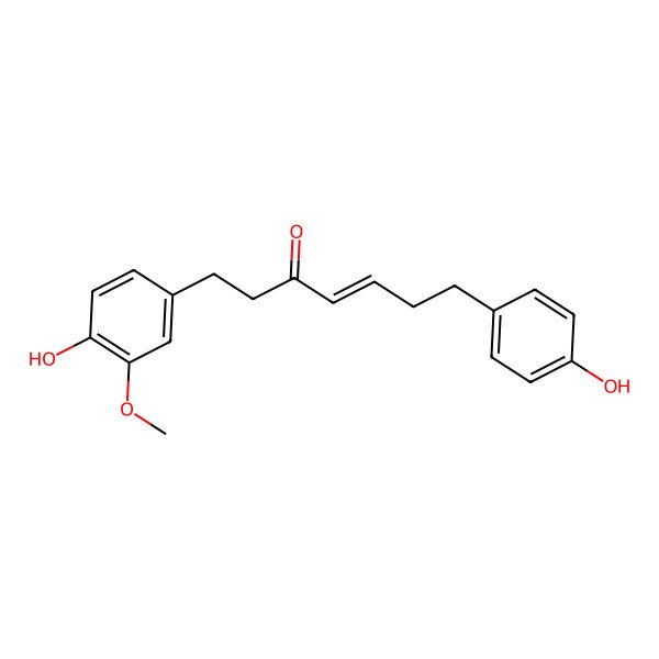 2D Structure of 1-(4-hydroxy-3-methoxyphenyl)-7-(4-hydroxyphenyl)-(4E)-4-hepten-3-one