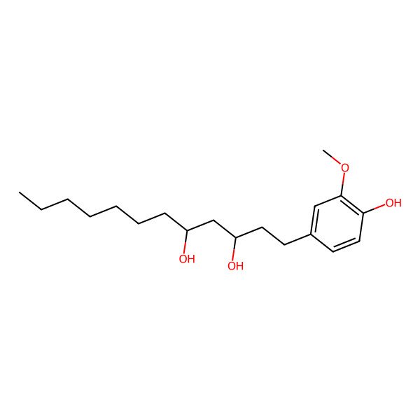 2D Structure of 1-(4-Hydroxy-3-methoxyphenyl)dodecane-3,5-diol