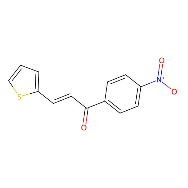 2D Structure of 1-(4-Nitrophenyl)-3-(2-thienyl)-prop-2-en-1-one