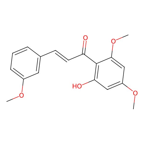 2D Structure of 1-(4,6-Dimethoxy-2-hydroxyphenyl)-3-(3-methoxyphenyl)-2-propene-1-one