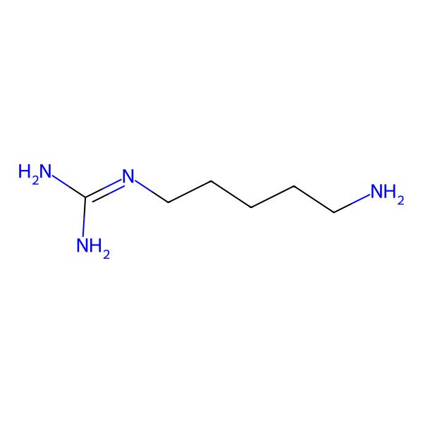 2D Structure of 1-(5-Aminopentyl)guanidine 2D Structure of 1-(5-Aminopentyl)guanidine