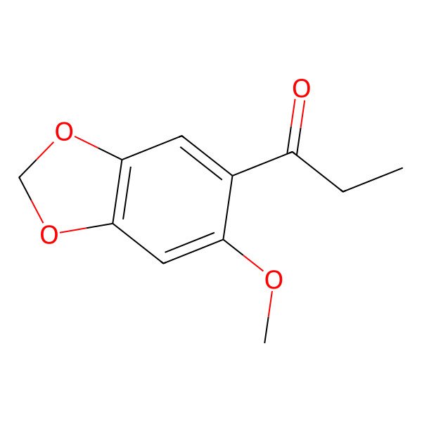 2D Structure of 1-(6-Methoxy-2H-1,3-benzodioxol-5-yl)propan-1-one