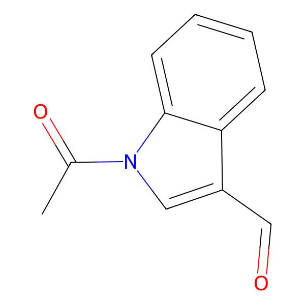 2D Structure of 1-Acetyl-1H-indole-3-carbaldehyde