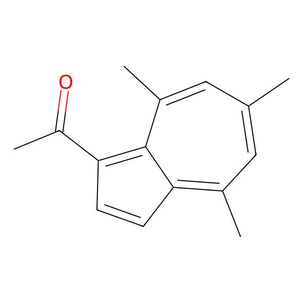 2D Structure of 1-Acetyl-4,6,8-trimethylazulene