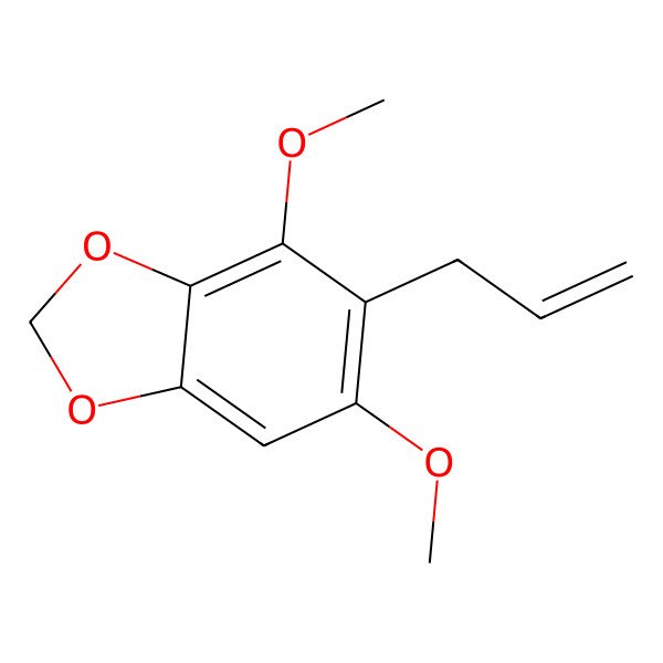 2D Structure of 1-Allyl-2,6-dimethoxy-3,4-methylenedioxybenzene